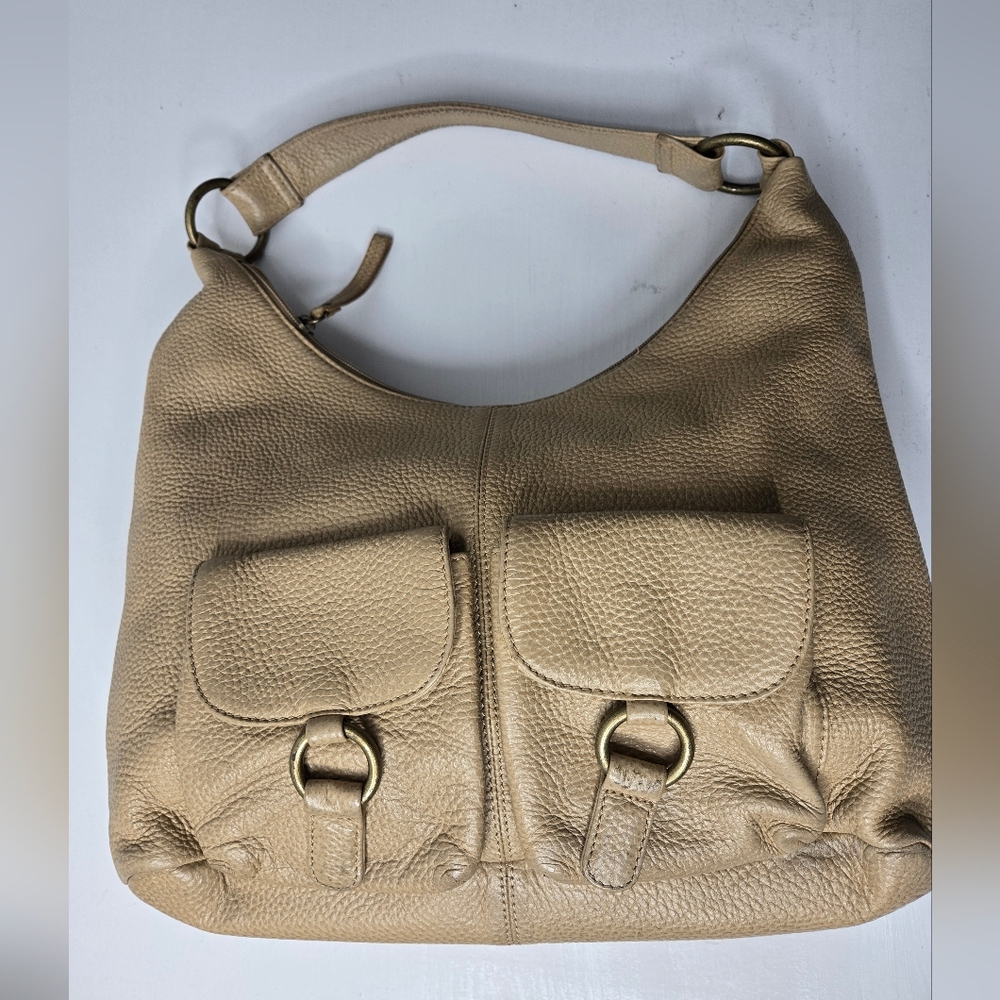 Hobo Tan Leather Shoulder Bag